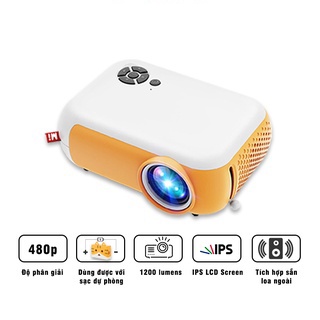Máy chiếu mini AUN C40s hỗ trợ video HD và kết nối với điện thoại - BẢO HÀNG 12 THÁNG