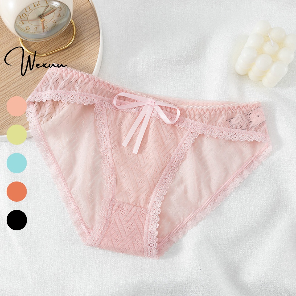 Quần lót ren gấm xuyên thấu sexy gợi cảm, quyến rũ thoáng khí - Wexuu Design QC124
