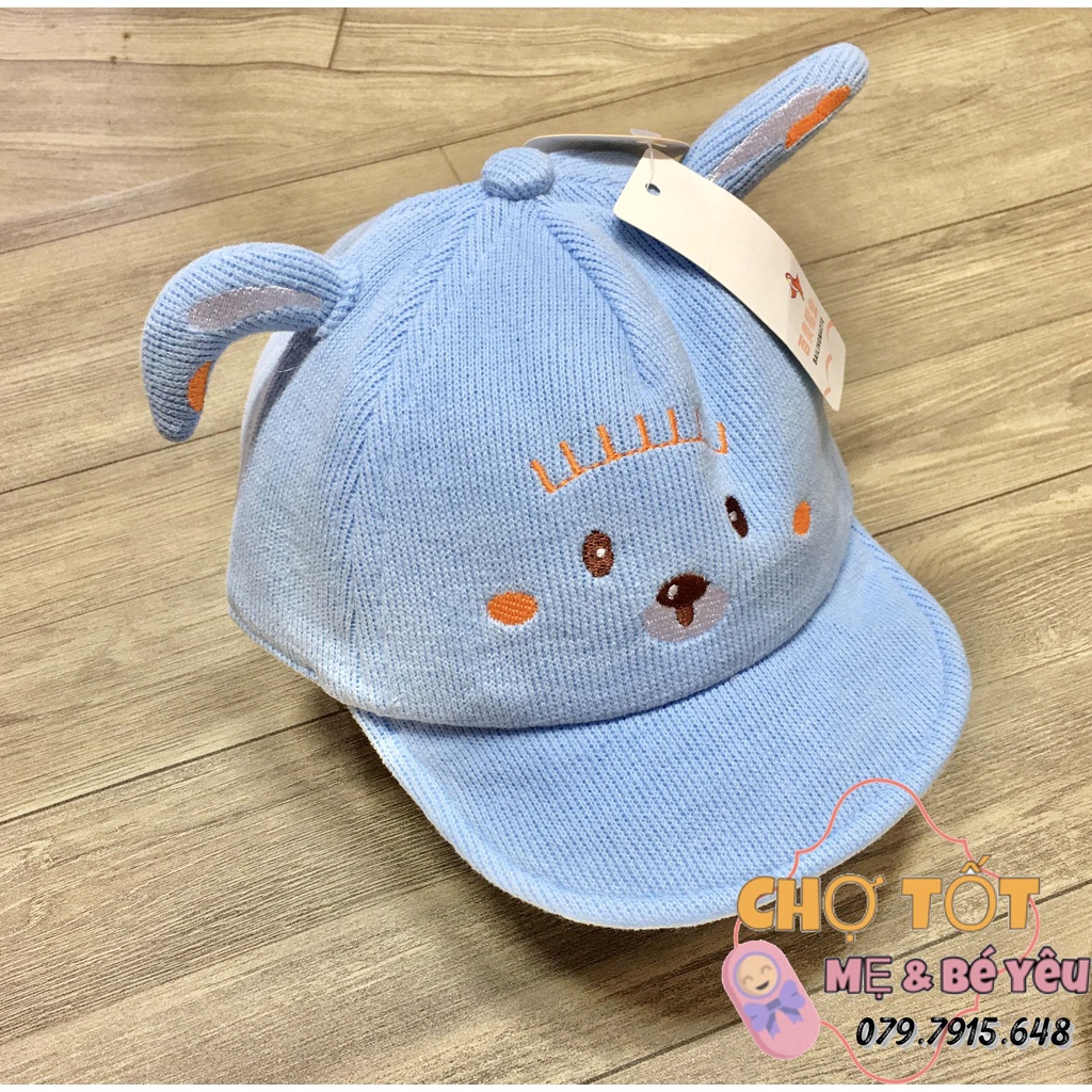 Mũ, Nón Lưỡi Trai Vải Nhung Mềm Cho Bé 6-18 Tháng (hình cún cho trai và gái)