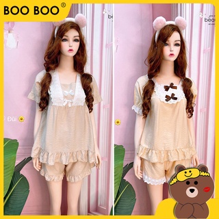 Đồ bộ đũi đùi tiểu thư BooBoo màu trơn