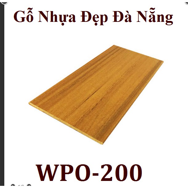 Tấm gỗ nhựa giá rẻ Đà Nẵng, ốp trần tường phẳng WPO-200 (270K/m2)
