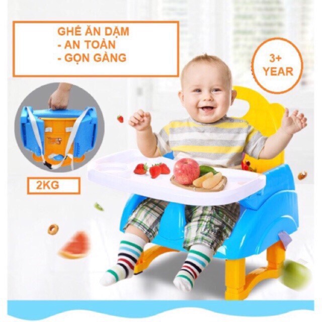 [Trợ giá] SALE GHẾ ĂN DẶM GẤP GỌN SIÊU NHẸ - An toàn giá tốt