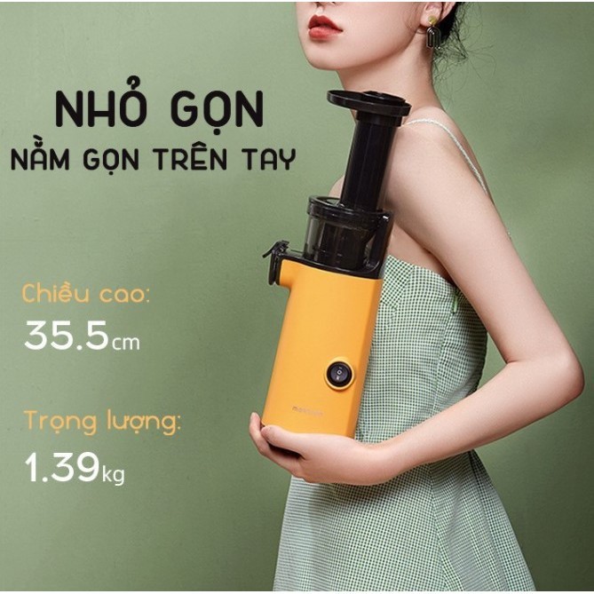 Máy Ép Chậm Mini  CHÍNH HÃNG  Ép Được 95% Lượng Nước Trong Hoa Quả Rau Củ Cực Kì Cao Cấp Và Tiện Dụng