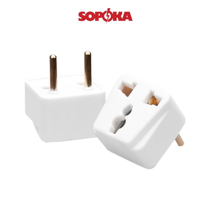 Ổ chuyển đổi phích cắm từ 3 chân sang 2 chân Loại tròn 4.8mm 220V