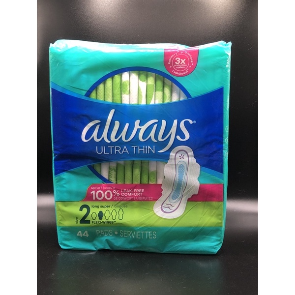 BĂNG VỆ SINH ALWAYS ULTRA THIN CANADA CÓ CÁNH- KHÔNG CÁNH