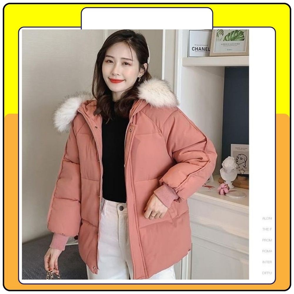 Áo khoác phao béo nữ phong cách Hàn Quốc, áo phao gân đại hàn Queenshop