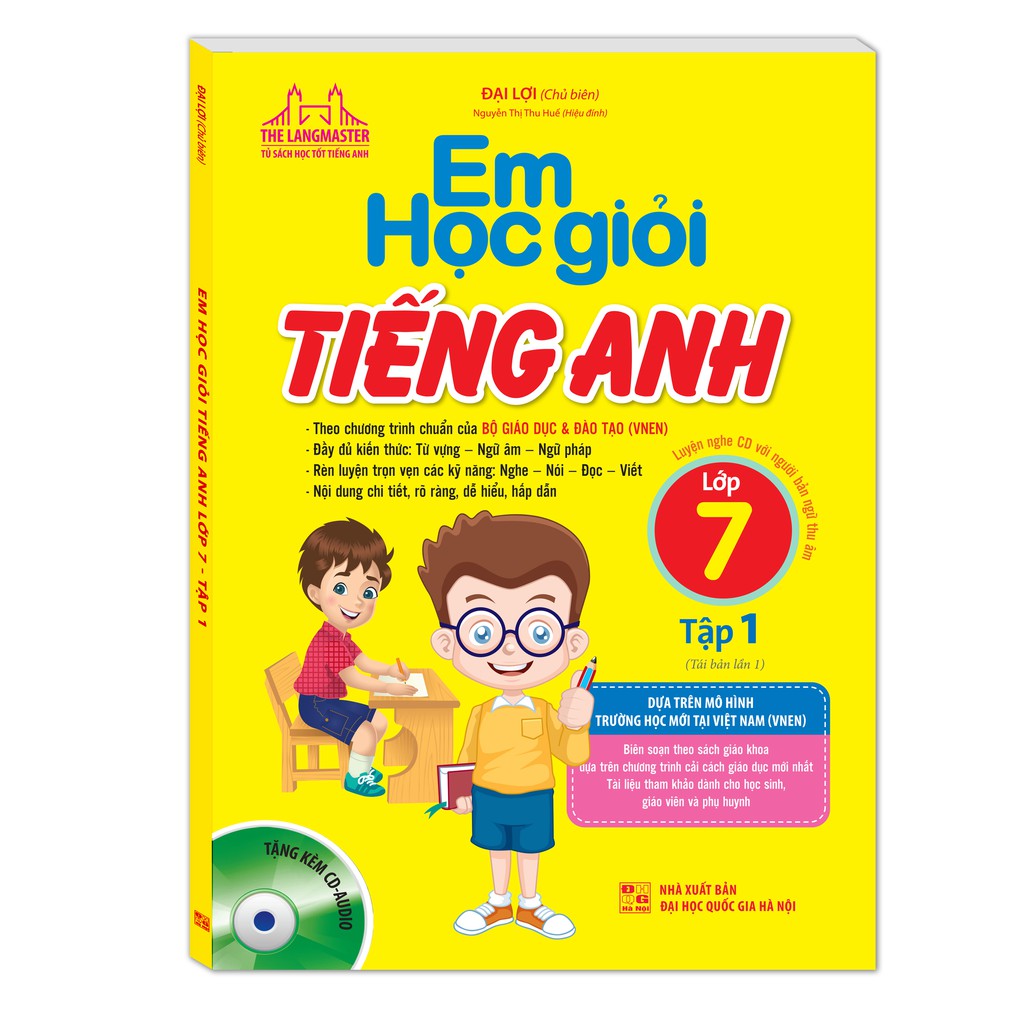 Sách - Em học giỏi tiếng Anh lớp 7 tập 1 (tái bản kèm CD)