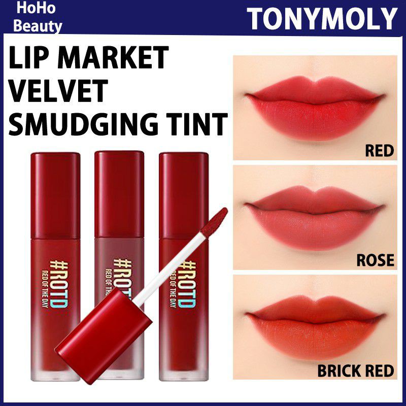 SON KEM LÌ DƯỠNG ẨM, MỀM MỊN MÔI TONYMOLY LIP MARKET VELVET SMUDGING TINT