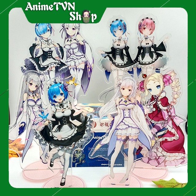 Tượng Mica Standee anime/manga Re:Zero kara Hajimeru Isekai Seikatsu - Nhựa Cứng Acrylic In nhiều chi tiết sắc nét