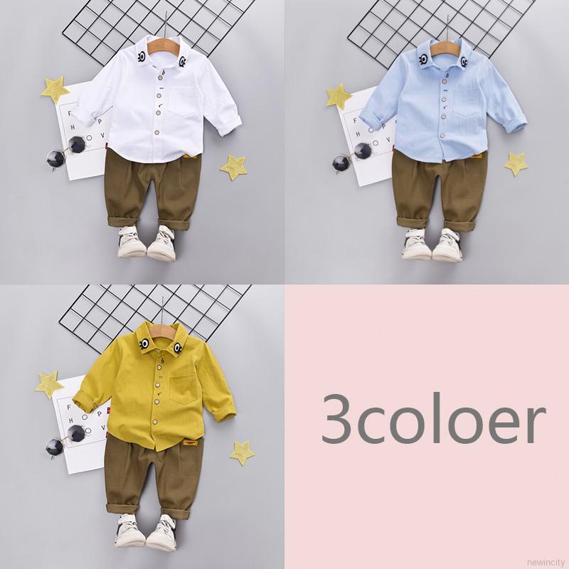 Set đồ bộ dài tay in họa tiết hoạt hình đáng yêu cho bé trai