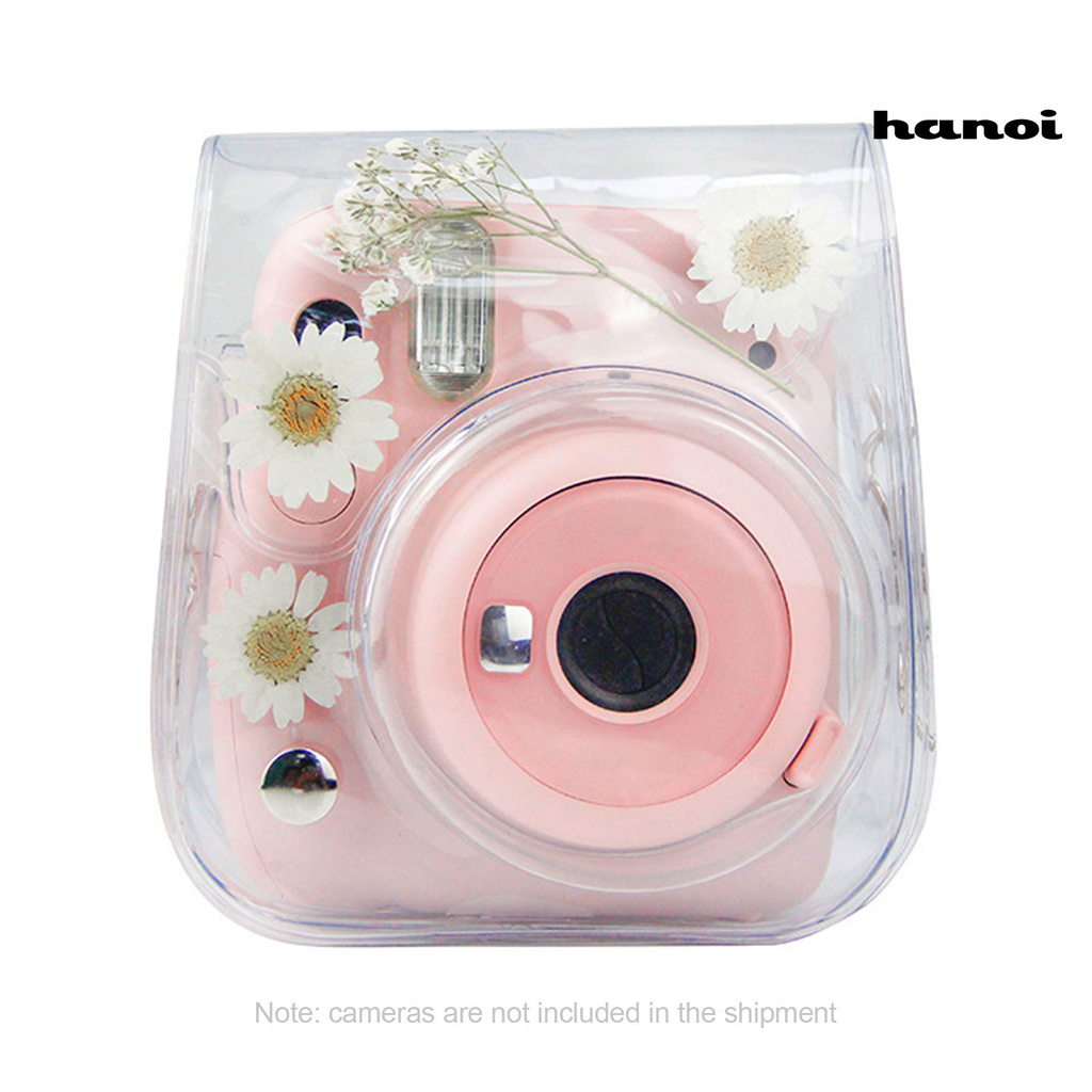 Túi Đựng Máy Ảnh Polaroid Mini 11 / 9 / 8 Trong Suốt Họa Tiết Hoa Xinh Xắn