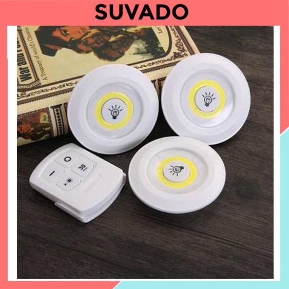 Bộ 3 Đèn led dán tường mini thông minh siêu sáng trang trí ốp trần nhà  cầu thang phòng ngủ tủ ddenf led GY13 SUVADO