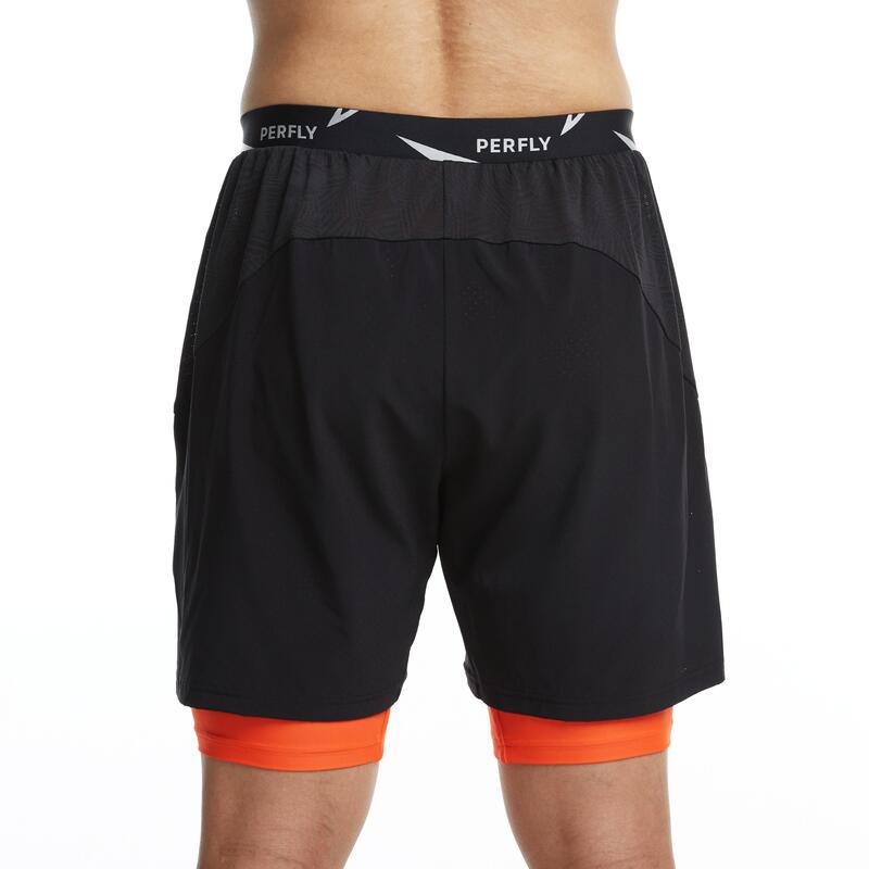 Quần short chơi cầu lông 990 cho nam - đen Decathlon Perfly