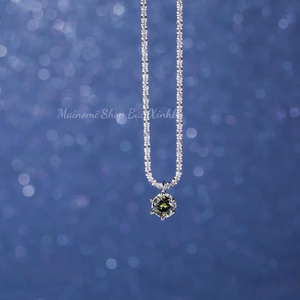 Dây chuyền mặt ổ đá xanh lá MAINOMI 2 kiểu dây xinh xắn mới lạ