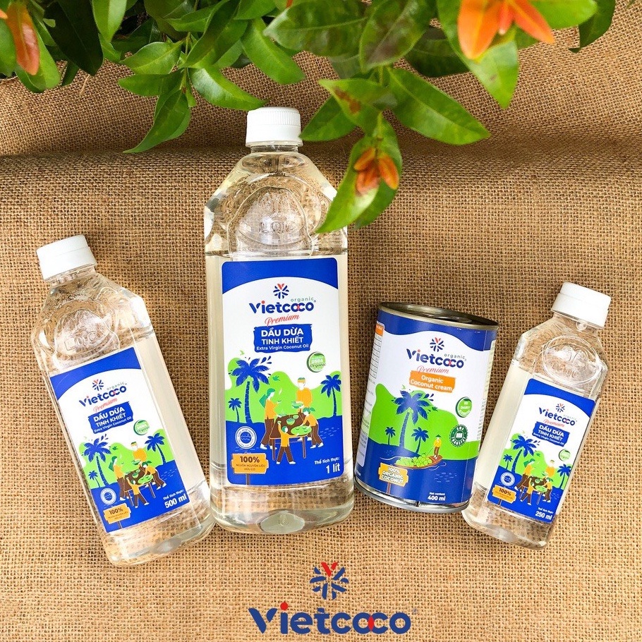 Dầu Dừa Tinh Khiết - Organic 1lit - 500ML Vietcoco