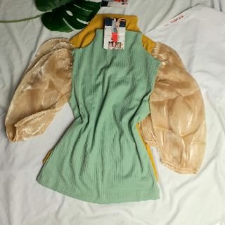Áo kiểu tay phối lưới