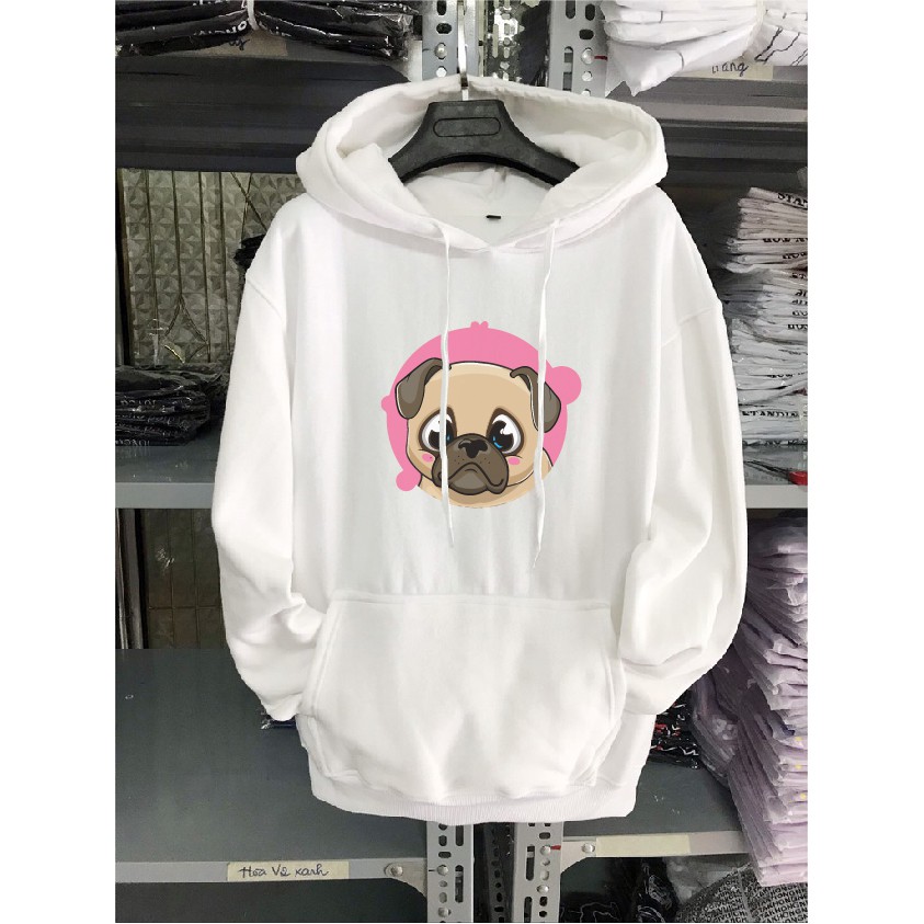 [Gió mùa về] Áo nỉ Hoodie thu đông hoạt hình chó Pub form suông rộng Unisex cá tính cho nam nữ | BigBuy360 - bigbuy360.vn