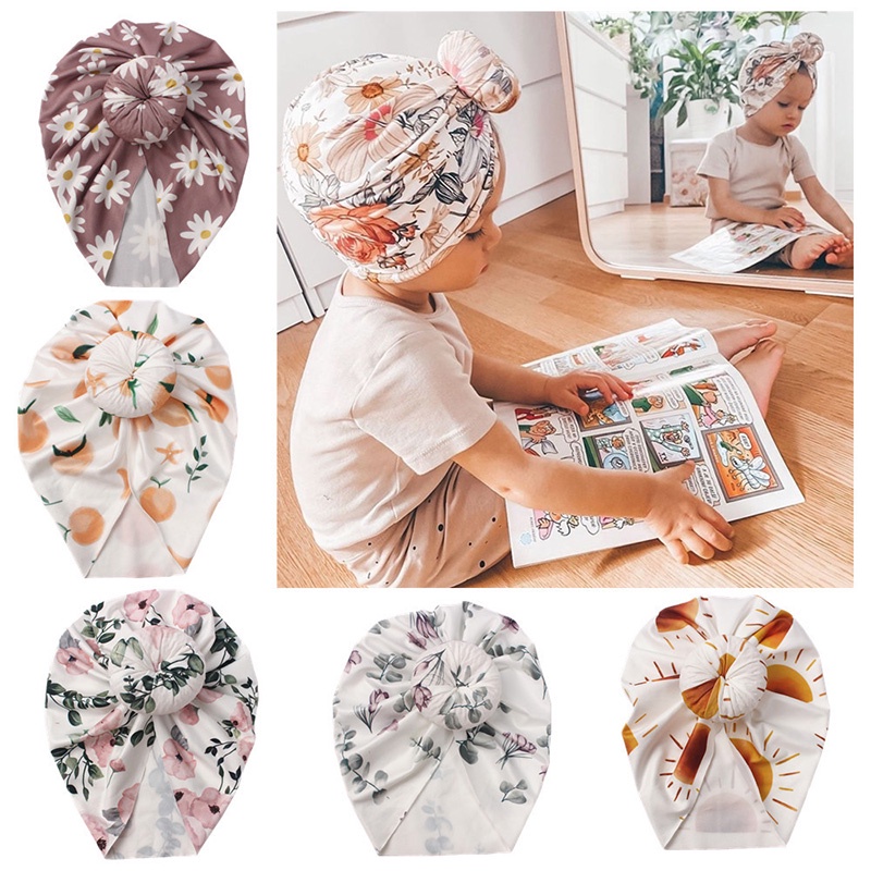Mũ Trùm Đầu In Họa Tiết Bánh Donut Thời Trang Mùa Hè Thoáng Khí Phong Cách Ấn Độ Làm Phụ Kiện Chụp Ảnh Cho Bé