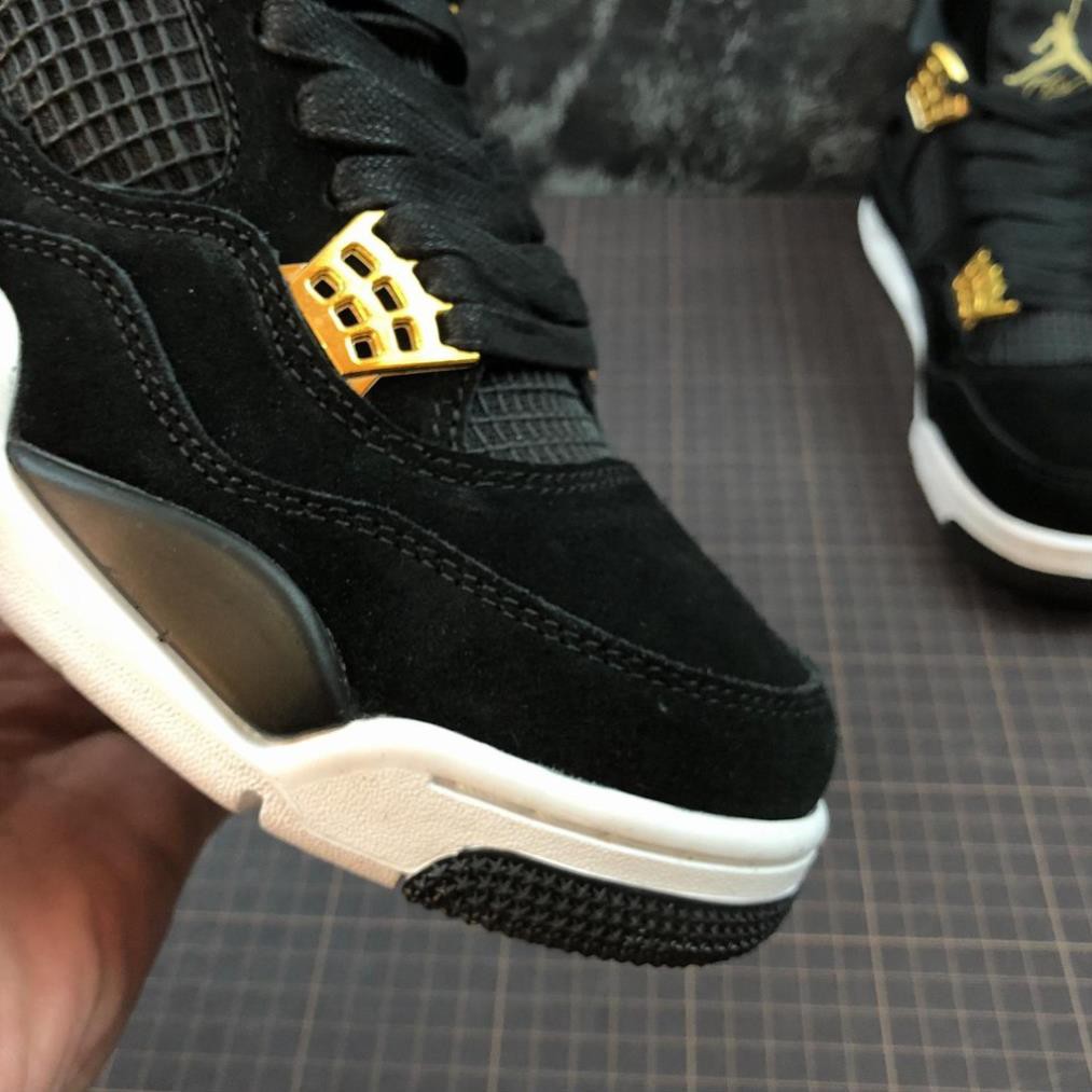 (FREESHIP+HỘP+QUÀ) Giày thể thao Giày thể thao AIR JORDAN 4 ROYALTY đen đế trắng siêu đẹp cho nam và nữ