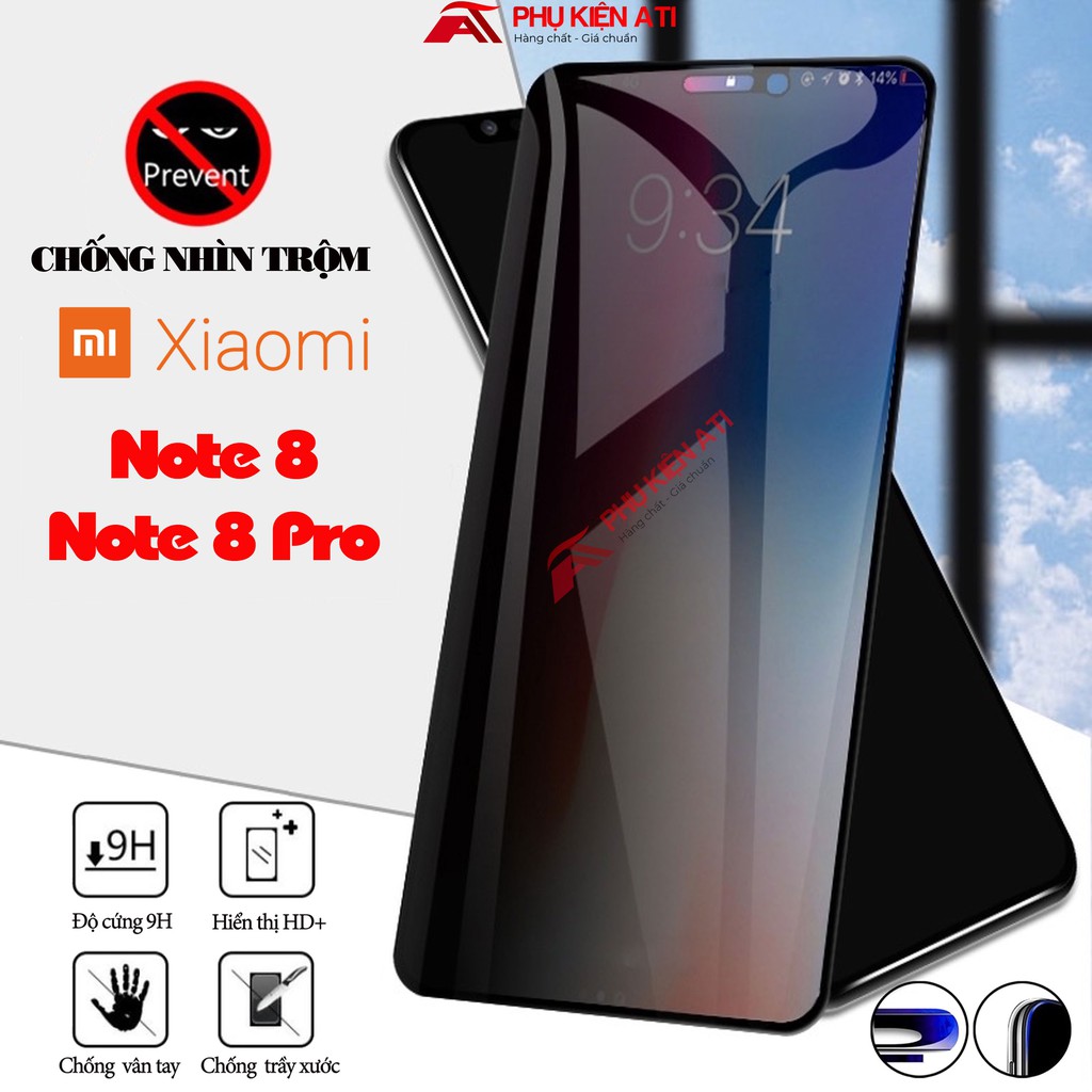 Kính cường lực Xiaomi Redmi Note 8/ Note 8 Pro Chống nhìn trộm-Bảo vệ sự riêng tư-Dày dặn,cứng cáp,chống trầy