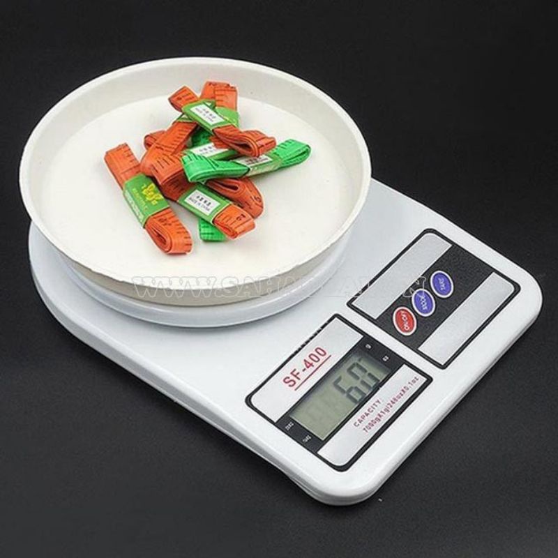 Cân điện tử để bàn scale max 7 kg- cân nhà bếp mỏ vuông.