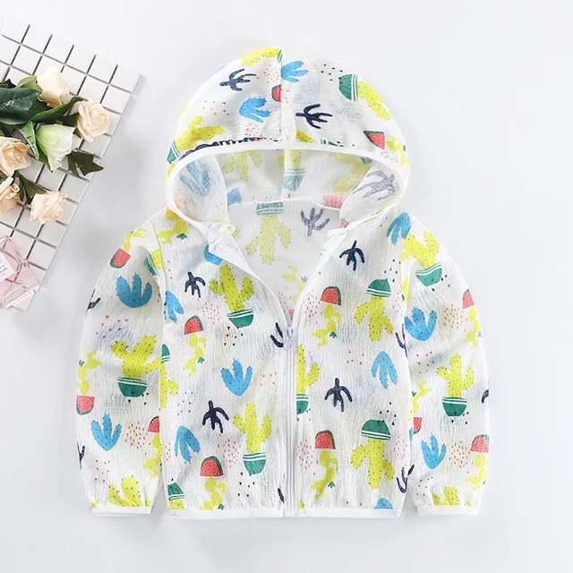 Áo khoác nhẹ, áo chống nắng, hoạ tiết xinh xắn
