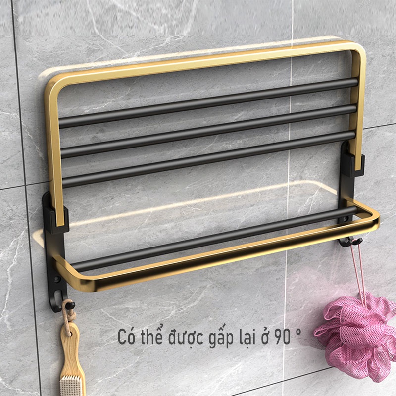 Giá treo khăn MEIDOO gắn tường bằng nhôm kim loại cao cấp tiện lợi
