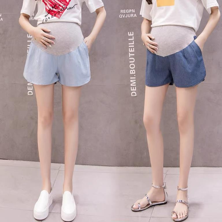 Quần bầu sooc jean giấy ♥️MD50076♥️ có túi sườn hàng vnxk đẹp chất vải mềm mịn mac hè cực mát