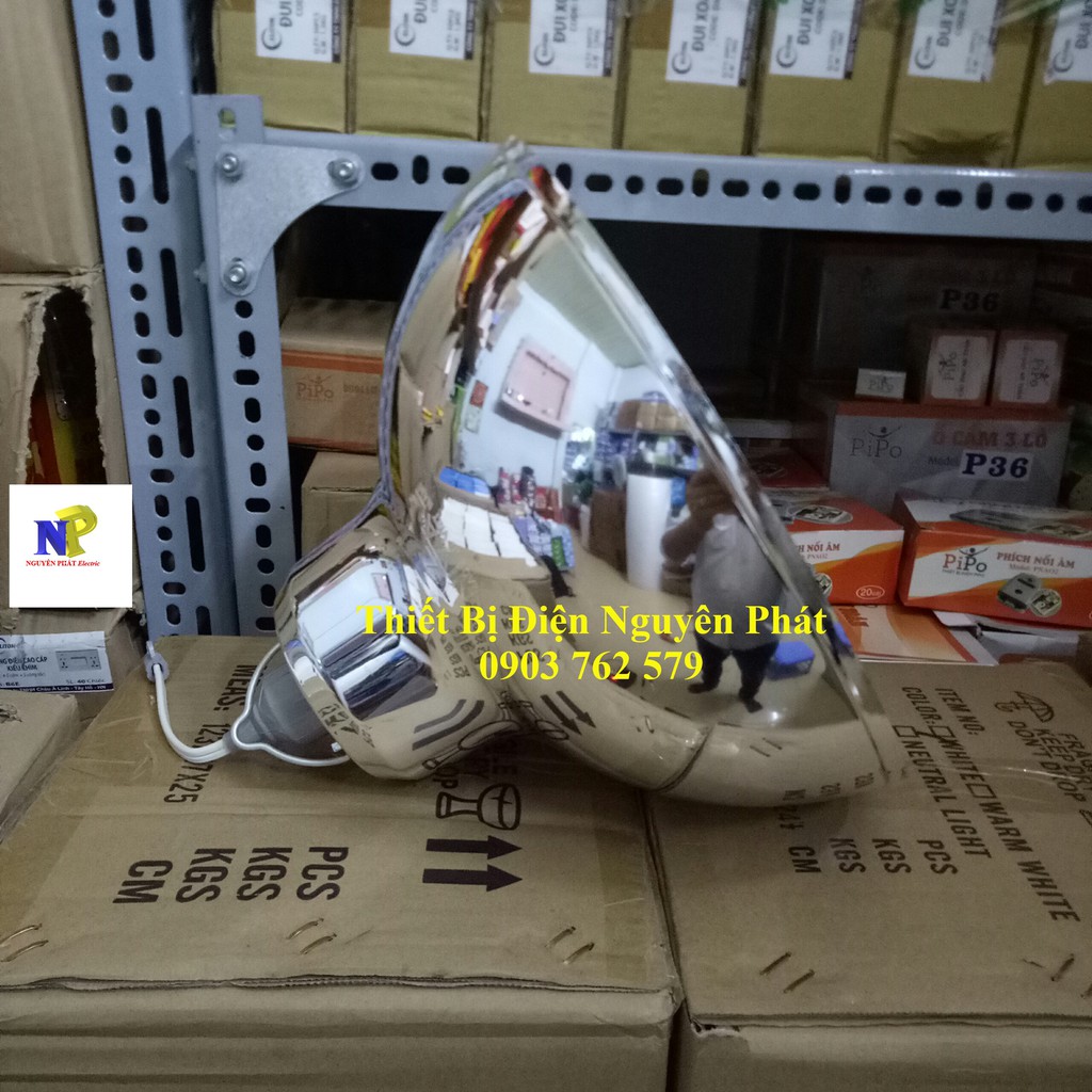 Chao Nhựa & Chao Nhựa Mạ Crom Đường Kính 30 Cm Có Kèm Đuôi Đèn Kín Nước Dây Dài 20cm