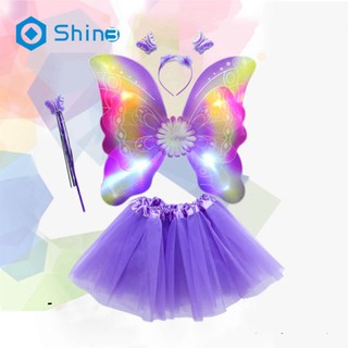 Bộ cánh bướm có gắn đèn LED và cánh thiên thần cho bé gái