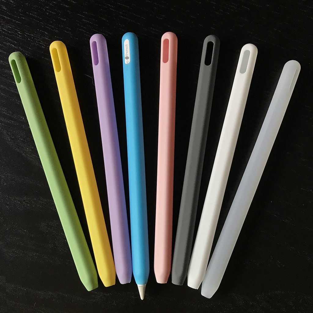 Vỏ Silicon Mềm Có Ngăn Đựng Bút Chì Cho Apple Pencil Thế Hệ Thứ 2 Air 5/4 Pro 11/12.9 Mini 6