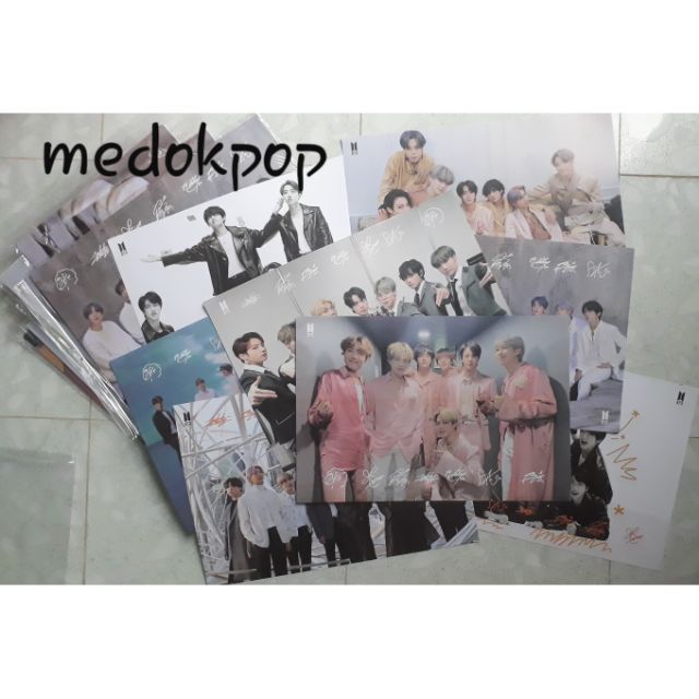 Poster ảnh BTS Jimin Jungkook Suga Jin set 8 tấm khổ A3