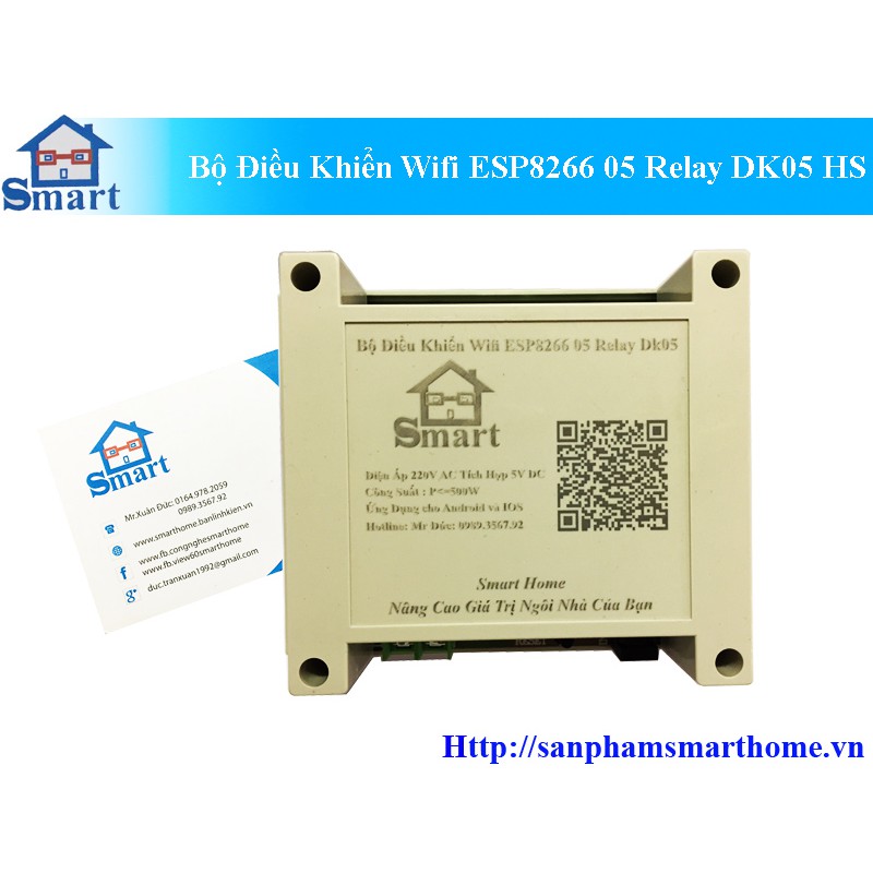 Bộ điều khiển thiết bị bằng điện thoại qua wifi 5 kênh