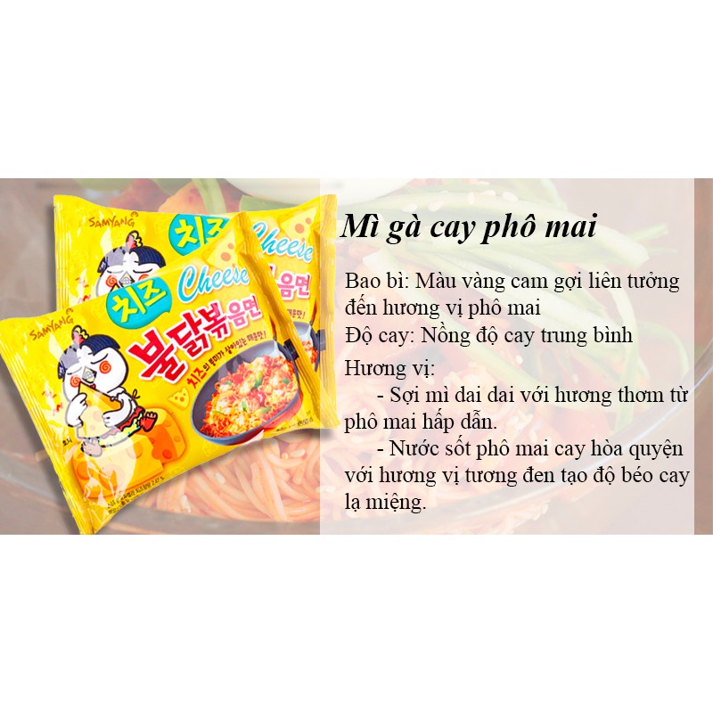 Mì gà cay phô mai Samyang Hàn Quốc gói 140g
