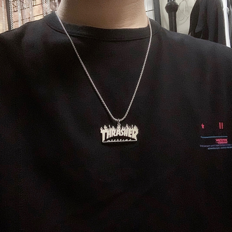 Dây Chuyền Mặt Ngọn Lửa Phong Cách Hàn Quốc Cá Tính