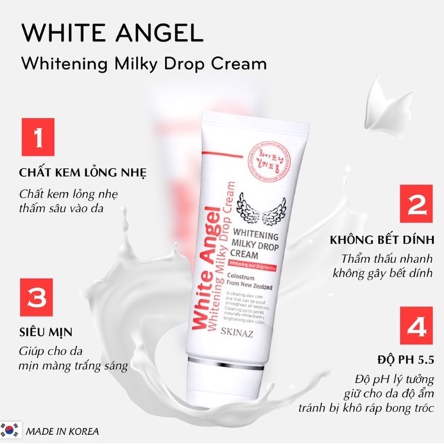 Kem Dưỡng Trắng Da White Angel Skinaz Hàn Quốc 70G