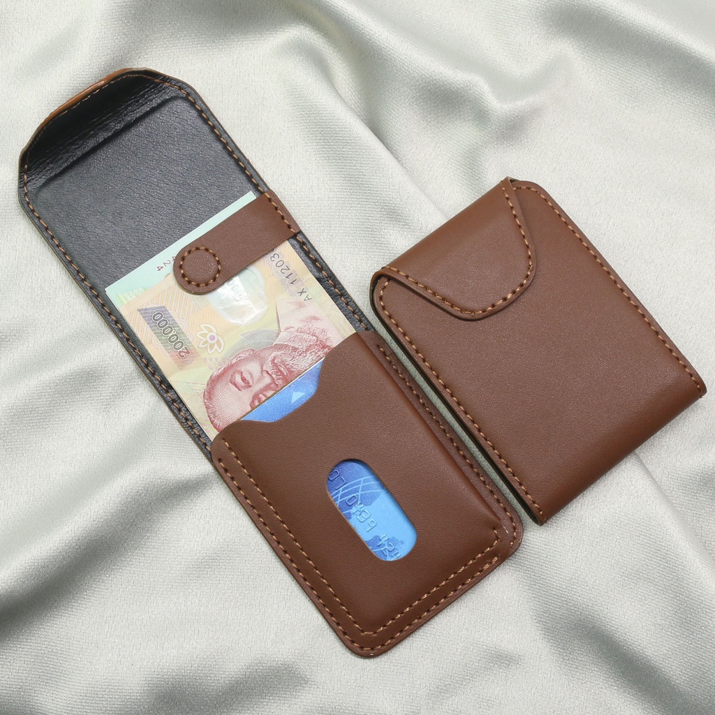 Ví Nam Nữ Da Bò Cách Điệu Thời Trang, Bóp Nam Nữ Da Bò Mini Cao Cấp Nhỏ Gọn SEN3 Bảo Hành Da 12 Tháng