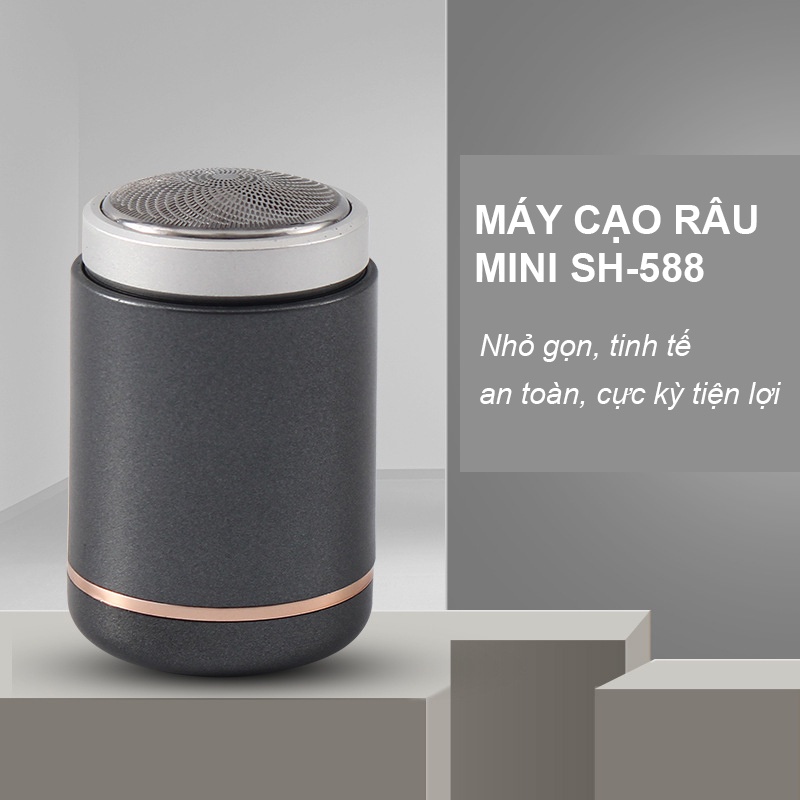 Máy cạo râu mini cho nam, Máy cạo râu 3 lưỡi nhỏ gọn kháng nước ip68, Cạo khô ướt không trầy xước