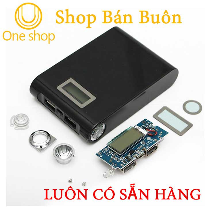 Box Sạc Dự Phòng 4 Cell 1A/2A Có Màn Hình ( màu sắc ngẫu nhiên, chưa pin )