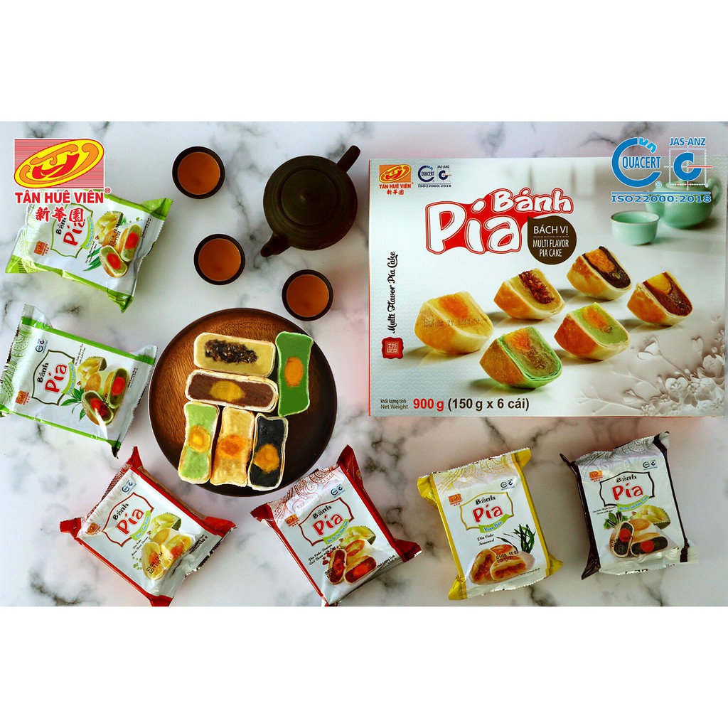 Bánh Pía Bách Vị Tân Huê Viên - Hộp 900g - Đặc Sản Sóc Trăng