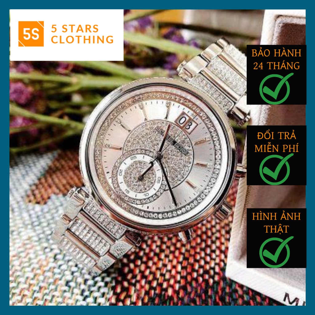 Đồng Hồ Nữ Michael Kors Chính Hãng - MK Sawyer Chronograph Sliver MK6281 Authentic