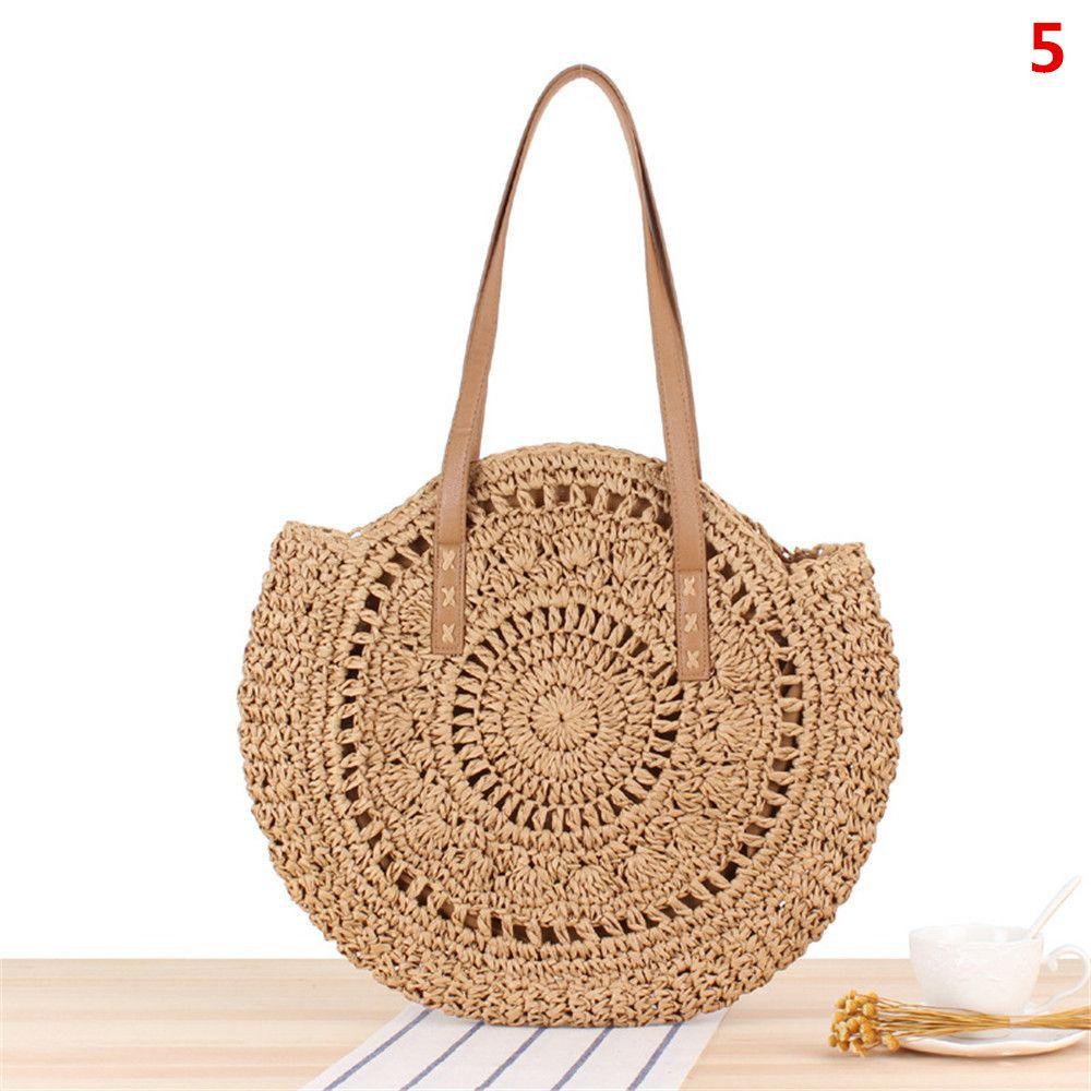 KENT1 Túi Xách Đan Lát Phong Cách Bohemian Thời Trang Cho Nữ