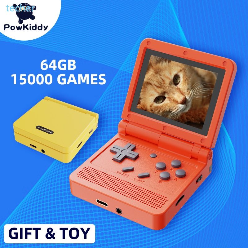 Máy trò chơi Powkiddy V90 3-inch IPS giao diện điều khiển 16 mô phỏng phong cách retro
