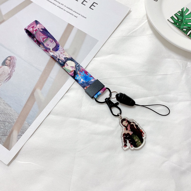Dây đeo cổ tay họa tiết hoạt hình bằng acrylic dành cho điện thoại