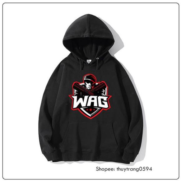 CHẤT- Áo Hoodie Free Fire Team Wag Peo màu đen và trắng - Hàng chuẩn - áo cực chất