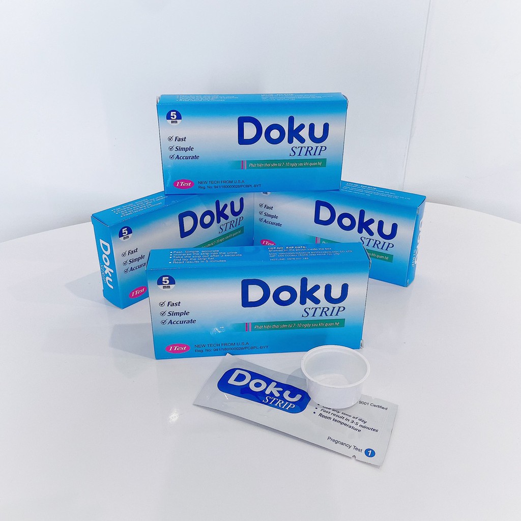 Que Thử Thai DOKU Strip Test Nhanh Đơn Giản Chính Xác Hiệu Quả Tức Thì