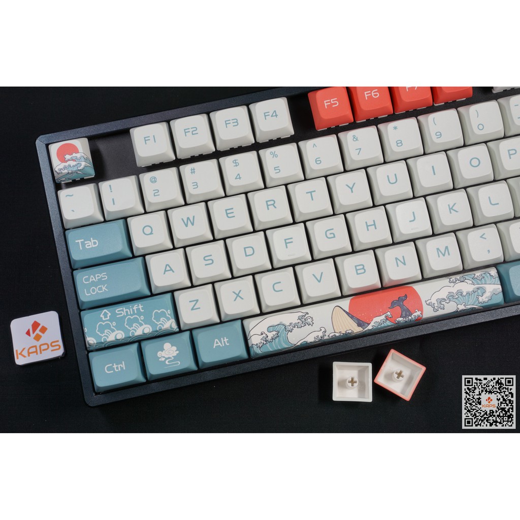 Keycap CORAL SEA - XDA - Thick PBT - Dyesub - 108 nút cho bàn phím cơ (Filco, Leopold, IKBC, Edra, keychron)