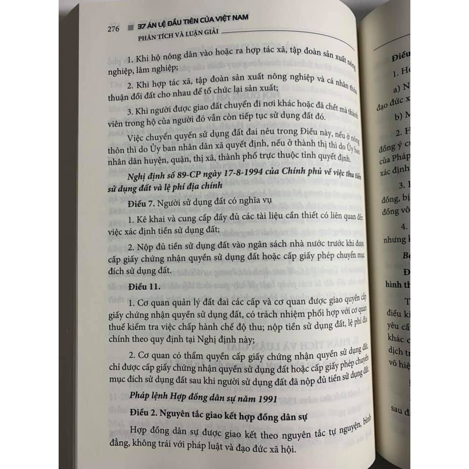 Sách- 37 án lệ đầu tiên của Việt Nam - Phân tích và luận giải