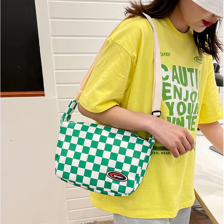 Túi đeo chéo nam nữ ulzzang Caro bán nguyệt lớn vải chống nước thời trang teen hottrend