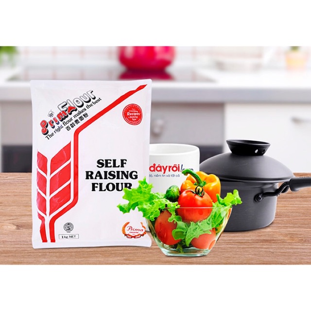 Bột mì self raising Prima màu đỏ gói 1kg